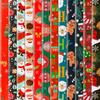 Konsait 12Pack Folded Large Sheets of Christmas Wrapping Paper Traditional Gift Wrap, Christmas Decoration,Xmas Festive Designs- Kids Snowman, Santa, Christmas Tree, Snowflake, Reindeer, 74 X 51cm view 1