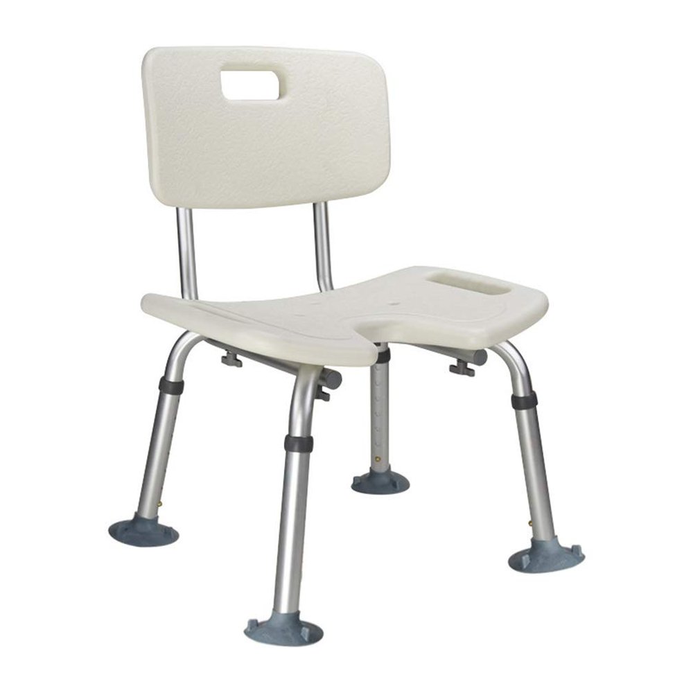 Medical Bathroom Safety Shower Tub Bench Chair, Height Adjustable Shower Bench, Portable Bath Seat with Back, Anti-Slip Shower Bench Bathtub Stool, Quick Assembly,B