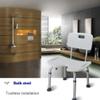 Medical Bathroom Safety Shower Tub Bench Chair, Height Adjustable Shower Bench, Portable Bath Seat with Back, Anti-Slip Shower Bench Bathtub Stool, Quick Assembly,B view 2