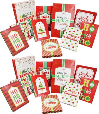 ALEF Set of 20 Christmas Holiday Theme Boxes - Each Set includes 3 Different Sizes! - 10 Lingerie, 6 T-Shirt, & 4 Robe Boxes! (20)
