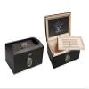 Center Gifts Personalized Anniversary 120 Ct. Portofino Tinted Glass Humidor w External Digital Needle & Numeric Disp,Cigar Humidifiers With Digital Hygrometer | Case Elegance Cigar Humidor view 3