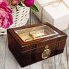 Center Gifts Personalized Father's Day 100 Count Beveled Glass Top Ambassador Humidor w External With Hygrometer, Case Elegance Cigar Humidor, Lock & Key Set Cigar Case, Cigars Gift Set For Men view 1