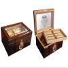 Center Gifts Personalized Father's Day 100 Count Beveled Glass Top Ambassador Humidor w External With Hygrometer, Case Elegance Cigar Humidor, Lock & Key Set Cigar Case, Cigars Gift Set For Men view 3