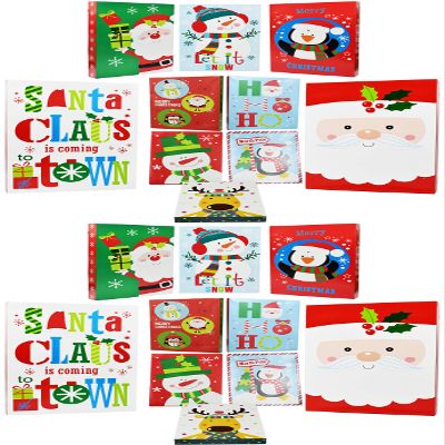 Alef Set of 20 Cartoony Christmas Holiday Theme Boxes - Each Set includes 3 Different Sizes! - 10 Lingerie, 6 T-Shirt, & 4 Robe Boxes! (20)