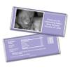 25ct Baby Shower Favors with Sonogram Photo Personalized Wrappers for Chocolate Bars (25 Pack) - Lilac view 1