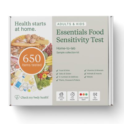 Check My Body Health 650 Items Essentials Food Sensitivity Test Kit for Adults and Kids Non-Invasive Food Intolerance Test Kit at-Home Hair Sample Bioresonance Testing with Results in 35 Days