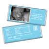 12ct Baby Shower Favors with Sonogram Photo Personalized Chocolate Bars (12 Pack) - Blue view 1