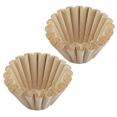 1-4 Cup Basket Coffee Filters, Natural Paper Coffee Filters Disposable Basket Filters, Unbleached Coffee Filter Paper Bulk Coffee Filters, Brown Coffee Maker Filters for Home Office Use, 50 Count, (L)