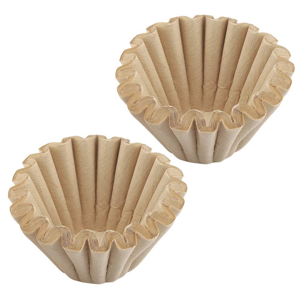 1-4 Cup Basket Coffee Filters, Natural Paper Coffee Filters Disposable Basket Filters, Unbleached Coffee Filter Paper Bulk Coffee Filters, Brown Coffee Maker Filters for Home Office Use, 50 Count, (L)