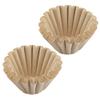 1-4 Cup Basket Coffee Filters, Natural Paper Coffee Filters Disposable Basket Filters, Unbleached Coffee Filter Paper Bulk Coffee Filters, Brown Coffee Maker Filters for Home Office Use, 50 Count, (L) view 1