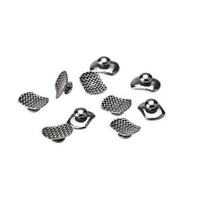 10 Packs Sino Dental Orthodontic Braces Brackets Lingual Buttons Bondable Double Wings Eyelets -10pcs/pack (Retangular Base)