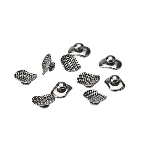 10 Packs Sino Dental Orthodontic Braces Brackets Lingual Buttons Bondable Double Wings Eyelets -10pcs/pack (Retangular Base)