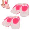 2 Pairs Women Gel Heel Cups, Soft Elastic Massage Heel Cushion Foot Pain Relief for Plantar Fasciitis Bone Spur Achilles Pain, 4.1 x 2.4 x 0.9in view 1