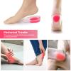 2 Pairs Women Gel Heel Cups, Soft Elastic Massage Heel Cushion Foot Pain Relief for Plantar Fasciitis Bone Spur Achilles Pain, 4.1 x 2.4 x 0.9in view 2