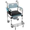 Folding Commode Chair for Toilet with Wheels & Pedal, 4 in 1 Multifunctional Bedside Commode for Elder or Women (350 LBS Weight Capacity) view 1