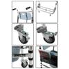 Folding Commode Chair for Toilet with Wheels & Pedal, 4 in 1 Multifunctional Bedside Commode for Elder or Women (350 LBS Weight Capacity) view 2