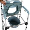 Folding Commode Chair for Toilet with Wheels & Pedal, 4 in 1 Multifunctional Bedside Commode for Elder or Women (350 LBS Weight Capacity) view 3