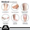 Mojo - Compression Socks for Women and Men 15-20mmHg Plus Size - Big and Tall Unisex Compression Stockings for Travel, Airplane, Nursing - Black, 3X-Large - A106 view 4