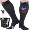 Mojo - Compression Socks for Women and Men 15-20mmHg Plus Size - Women and Mens Medical Compression Stockings for Edema, Swelling, Bariatric - Black, 4X-Large - A106 view 1