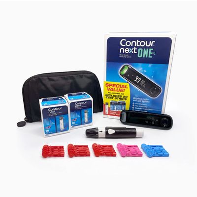CONTOUR NEXT ONE Blood Glucose Monitoring System All-in-One Kit for Diabetes