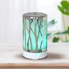 AROMAR Essential Ultrasonic Oil Diffuser Cool Mist humidifier & Aromatherapy - Metallic Finish Diffusers for Essential Oils with Auto Shut-Off and 7 Colors LED for Any Space 100ml.-Silver Prosperity- view 2