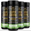 FREZZOR Super Greens Powder with UAF1000+, All-Natural New Zealand Green Fruit & Veggie Supplement, Energy, Vital Raw Veggies, ORAC Antioxidants, Enzymes, Detox & Cleanse, 28 Ounce, 80 Serves, 4 Jars view 1