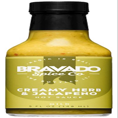 Creamy Herb And Jalapeo Hot Sauce By Bravado Spice Gluten Free, Vegan, Low Carb, Paleo Hot Sauce All Natural 5 oz Hot Sauce Bottle Award Winning Gourmet Hot Sauce
