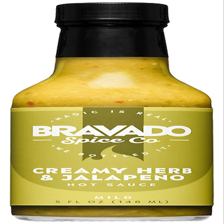 Creamy Herb And Jalapeo Hot Sauce By Bravado Spice Gluten Free, Vegan, Low Carb, Paleo Hot Sauce All Natural 5 oz Hot Sauce Bottle Award Winning Gourmet Hot Sauce