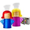 Abnaok Microwave Cleaner, 2 PCS Angry Mama Microwave Cleaner Microwave Oven Steam Cleaner Easily Clean in Minutes Cleans Add Vinegar and Water for Home or Office with English Manual (Blue+Purple) view 1
