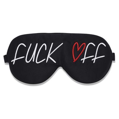 ALASKA BEAR Natural Silk Sleep Mask, Blindfold, Super Smooth Eye Mask with Classy Embroidery(Funny) Off