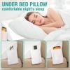 Vekkia Cal King Bed Wedge Pillow for Headboard  High-Density Foam Fills Gaps (0-5.5") Between Mattress and Headboard, Wedge Pillow with Pockets for Phone & Remotes, Washable Cover  (White) view 4