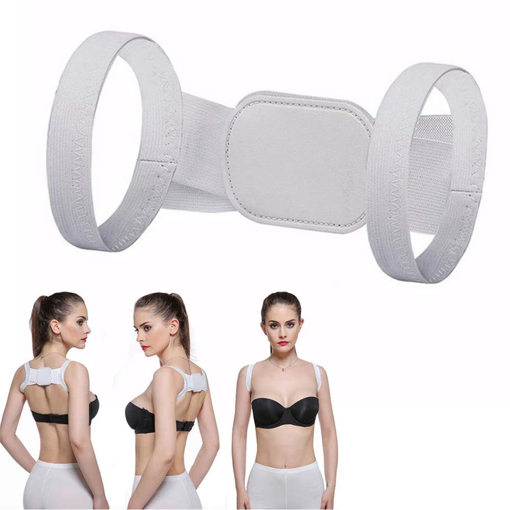 KHXJYC Invisible Back Braces, Posture Braces for Men and Women, Clavicle Support and Shoulder Back Correction Straps,White