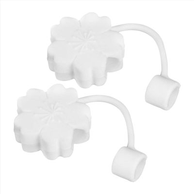 2pcs Silicone Straws Tips Covers Shaped Straw Plug for Reusable Telescopic Straw Drinking Beverages Accessories