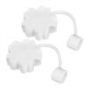 2pcs Silicone Straws Tips Covers Shaped Straw Plug for Reusable Telescopic Straw Drinking Beverages Accessories view 1