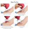 BBTO 4 Pieces Glass Cupping Set Glass Silicone Cupping Cups Massage Vacuum Suction Cupping Cups for Body Face Leg Arm Back Shoulder Muscle and Joint Pain (Red) view 3