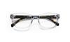 eyebobs Biff Wide Premium Unisex Reading Glasses, Crystal Front with Demi Tortoise Temples, 0.00 Strength view 2