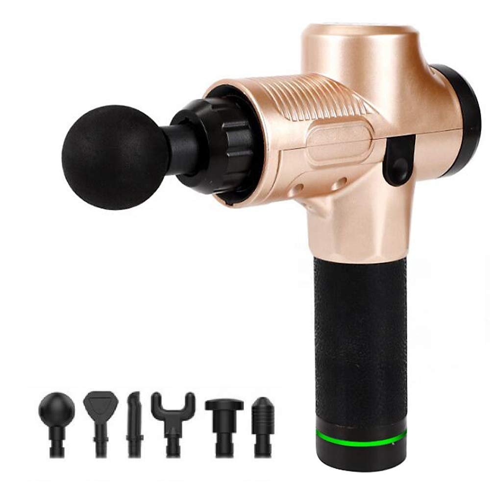 20 Speed LCD Display Massage Gun with 6 Massage Head (Black)