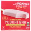 Aldens Organic Strawberry Yogurt Bar, 2.5 Fluid Ounce - 4 count per pack -- 12 packs per case. view 1