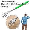 AKOAK 1 Pack Creative Ghost Claw Alloy Stretchable Tickle Tickling,Bear Claw Scratcher, Comfortable Handle, Suitable for Adult Old,Women and Men (Green) view 2