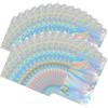 100 Pieces Mylar Holographic Resealable Bags - 3.3 x 5.1" Smell Proof Bags Lip Gloss Packaging, Foil Pouch for Party Favor Food Storage (Holographic Color, 3.3 x 5.1 Inch) view 1