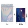 100 Pieces Mylar Holographic Resealable Bags - 3.3 x 5.1" Smell Proof Bags Lip Gloss Packaging, Foil Pouch for Party Favor Food Storage (Holographic Color, 3.3 x 5.1 Inch) view 2