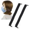2Pack Muryobao Elastic Face Mask Lanyard, Adjustable Mask Extender Strap, Relieve Ear Pressure, Handy Facemasks Holder, Extension, Comfortable Around The Head, Ear Saver for Men Women Kids Black view 1