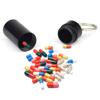 10 Pcs Portable Pill Case, Bantoye Waterproof Aluminum Holders Storage Container with Keychain for Outdoor Camping Traveling, Black view 3