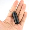 10 Pcs Portable Pill Case, Bantoye Waterproof Aluminum Holders Storage Container with Keychain for Outdoor Camping Traveling, Black view 4