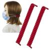 2Pack Muryobao Elastic Face Mask Lanyard, Adjustable Mask Extender Strap, Relieve Ear Pressure, Handy Facemasks Holder, Extension, Comfortable Around The Head, Ear Saver for Men Women Kids Red view 1