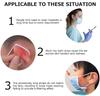 2Pack Muryobao Elastic Face Mask Lanyard, Adjustable Mask Extender Strap, Relieve Ear Pressure, Handy Facemasks Holder, Extension, Comfortable Around The Head, Ear Saver for Men Women Kids White view 2