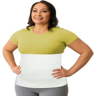 Abdominal Binder Post Surgery Tummy Tuck | Postpartum Belly Band Wrap | Post C Section Belly Binder | Stomach Compression Hernia Belt For Men or Women After Pregnancy, Hysterectomy Belly Band (L/XL)