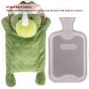 HomeTop Premium Classic Rubber Hot and Cold Water Bottle with Cute Stuffed Triceratops Cover (2L, Gray) view 2
