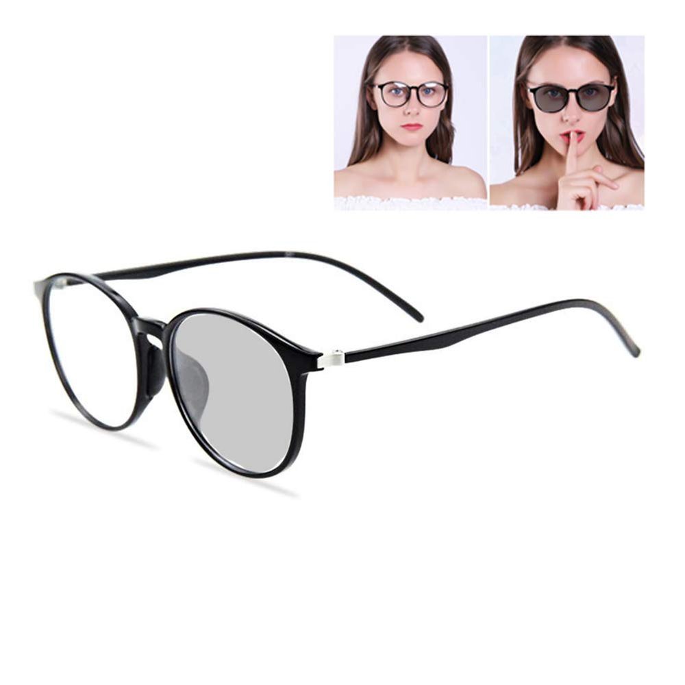 ACXZ Sunglasses Photochromic Progressive Multifocal Sun Reading Glasses for Men Women, Black Large Frame/TR90 Flexible Temples
