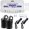 veicomtech Dual Ionic Foot Bath Detox Machine, ion Detox Foot Bath Spa Cleanse System for 2 Users with MP3 Music Player, 2 Array, 2 Wrist Band, 5 Liners view 1